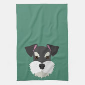 Cute Cartoon Schnauzer! Theedoek (Verticaal)