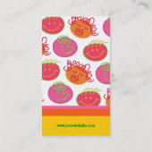 Cute Cartoon Scribbles Fun Gekke Bubblegum Head Visitekaartje (Achterkant)