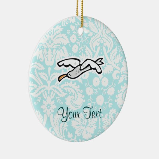 Cute Cartoon Seagull Keramisch Ornament (Rechts)