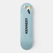 Cute Cartoon Seagull Light Blue op maat Persoonlijk Skateboard (Voorkant)