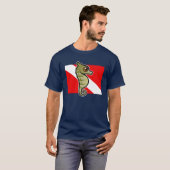 Cute Cartoon Seahorse Dive Flag T-shirt (Voorkant volledig)