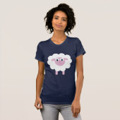 Cute Cartoon Sheep Animal Charge  T-shirt (Voorkant volledig)