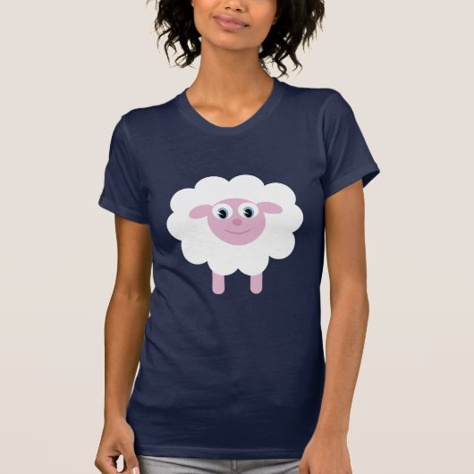 Cute Cartoon Sheep Animal Charge  T-shirt (Voorkant)