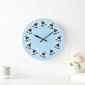 Cute Cartoon Sheep Blue  Grote Klok (Huis)