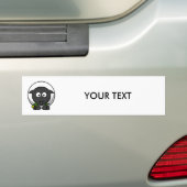 Cute Cartoon Sheep Bumpersticker (Op auto)