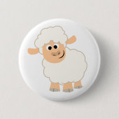 Cute Cartoon Sheep Button Badge (Voorkant)