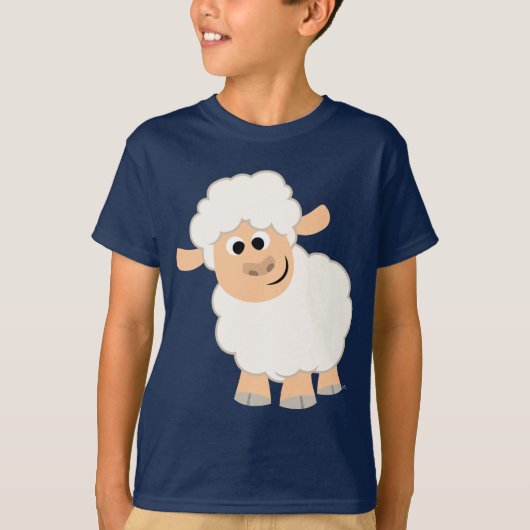 Cute Cartoon Sheep Children T-Shirt (Voorkant)
