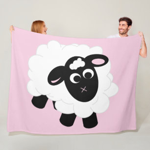 Cute Cartoon Sheep Fleece Blanket Deken