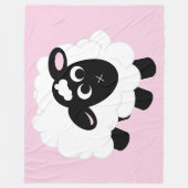 Cute Cartoon Sheep Fleece Blanket Deken (Voorkant)