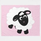 Cute Cartoon Sheep Fleece Blanket Deken (Voorkant (Horizontaal))