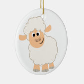 Cute Cartoon Sheep Keramisch Ornament (Rechts)