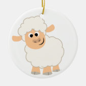 Cute Cartoon Sheep Keramisch Ornament (Voorkant)