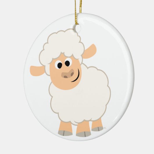 Cute Cartoon Sheep Keramisch Ornament (Links)