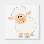 Cute Cartoon Sheep Magnet (Voorkant)