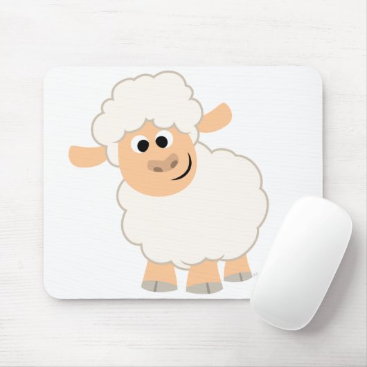 Cute Cartoon Sheep Mousepad Muismat (Met muis)