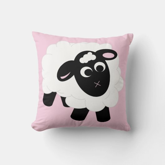 Cute Cartoon Sheep Sierkussen (Voorkant)