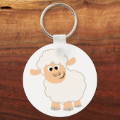 Cute Cartoon Sheep Sleutelhanger (Voorkant)