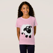 Cute Cartoon Sheep T-shirt (Voorkant volledig)