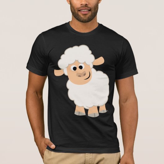 Cute Cartoon Sheep T-Shirt (Voorkant)