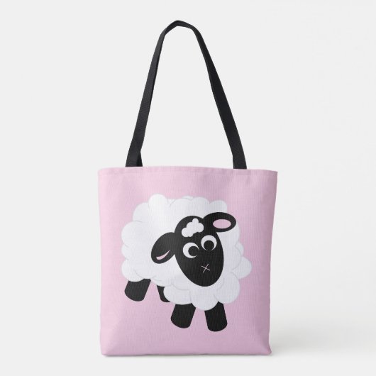 Cute Cartoon Sheep Tote Bag (Achterkant)
