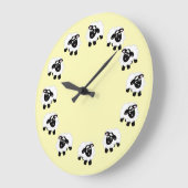 Cute Cartoon Sheep Yellow  Grote Klok (Hoek)