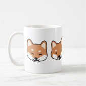 Cute Cartoon Shiba Inu Smiling Blinking Dog Facs Koffiemok (Links)