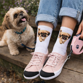Cute Cartoon Shih Tzu Dog Socks Sokken
