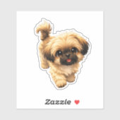 Cute Cartoon Shih Tzu Nala Puppy Dog Sticker (Vel)
