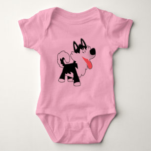 Cute Cartoon Siberian Husky Baby Clothing Romper