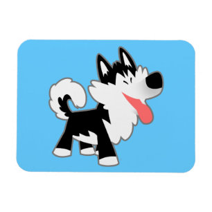 Cute Cartoon Siberian Husky Flexible Magnet Magneet