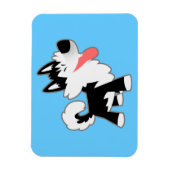 Cute Cartoon Siberian Husky Flexible Magnet Magneet (Verticaal)