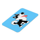 Cute Cartoon Siberian Husky Flexible Magnet Magneet (Linkerzijde)