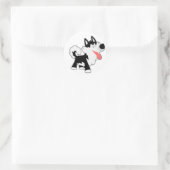 Cute Cartoon Siberian Husky Sticker (Tas)