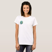 Cute Cartoon Sick Earth with Thermometer T-shirt (Voorkant volledig)