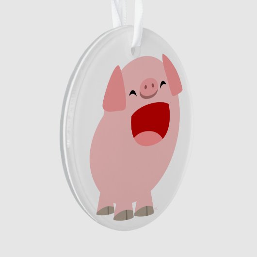 Cute Cartoon Singing Pig AcrylOrnament Ornament (voorkant)