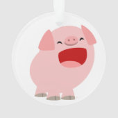 Cute Cartoon Singing Pig AcrylOrnament Ornament (achterkant)