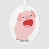 Cute Cartoon Singing Pig AcrylOrnament Ornament (voorkant)