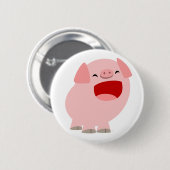 Cute Cartoon Singing Pig Button Badge (Voorkant /achterkant)