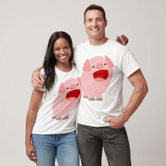 Cute Cartoon Singing Pig Children T-Shirt (Unisex)