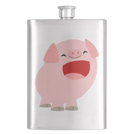 Cute Cartoon Singing Pig Classic Flask Heupfles (Voorkant)