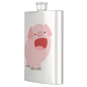 Cute Cartoon Singing Pig Classic Flask Heupfles (Links)