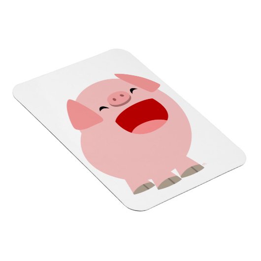 Cute Cartoon Singing Pig Flexible Magnet Magneet (Rechterzijde)