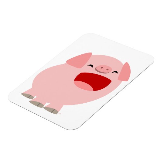 Cute Cartoon Singing Pig Flexible Magnet Magneet (Linkerzijde)