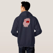 Cute Cartoon Singing Pig Hoodie (Achterkant volledig)