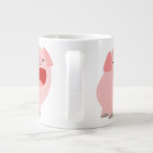 Cute Cartoon Singing Pig Jumbo Mok (Achterkant)