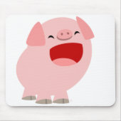 Cute Cartoon Singing Pig Mousepad Muismat (Voorkant)