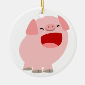Cute Cartoon Singing Pig Ornament (Voorkant)