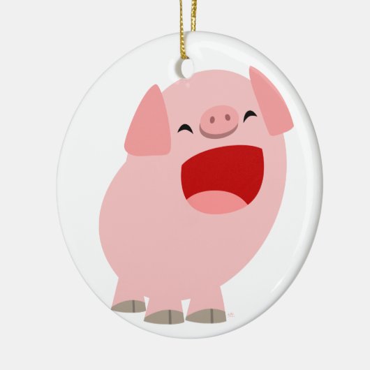 Cute Cartoon Singing Pig Ornament (Links)