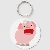 Cute Cartoon Singing Pig Sleutelhanger (Voorkant)