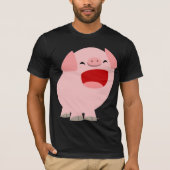 Cute Cartoon Singing Pig T-Shirt (Voorkant)